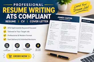 write an ats professional resume CV and cover letter