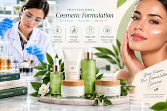 create custom cosmetic formulations for skincare, haircare and body care