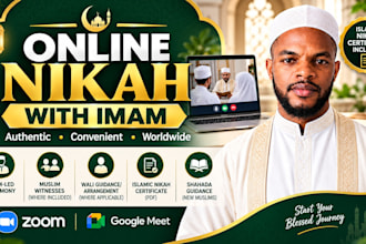 conduct online islamic nikah as an imam with witnesses