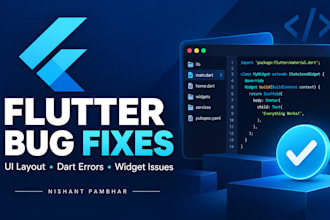 fix flutter app bugs and UI layout issues