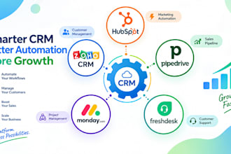 setup hubspot zoho crm monday pipedrive ghl automation freshdesk act integration