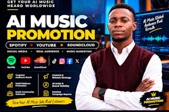 promote your ai music on spotify, youtube, soundcloud and social media