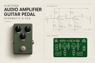 design vintage audio amplifier and guitar pedal pcb layouts