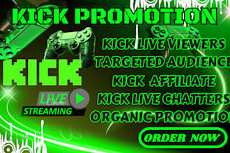 do kick channel promotion to boost kick followers, kick live viewers