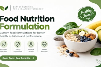 develop custom food nutrition formulations professionally