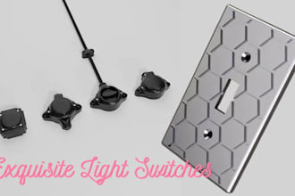design a print in place light switch 3d model