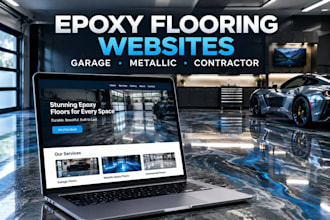build epoxy flooring website and metallic epoxy contractor website garage floor