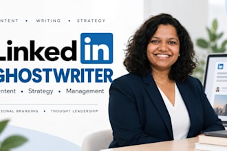 be your linkedin ghostwriter, content creator and manager