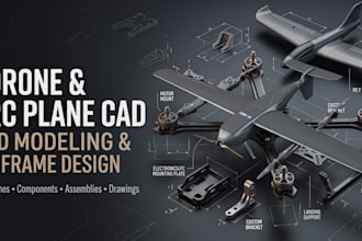 do 3d cad model of your drone quadcopter uav fpv frame