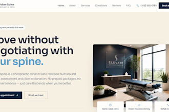 build chiropractors website SEO, clinic website, therapy website, dental website