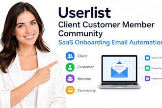 userlist client customer member community saas onboarding email automation