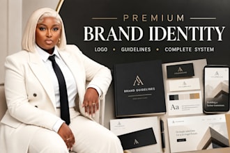create a premium corporate brand identity and brand guidelines