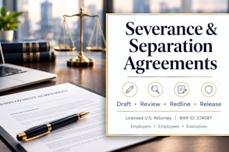 draft a binding employee severance and separation agreement