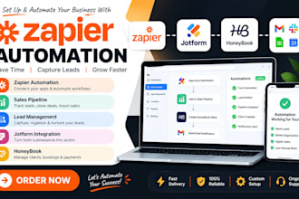zapier automation sales pipeline lead management jotform integration honeybook