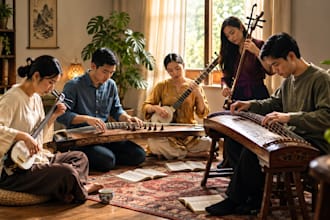 record authentic instrument shamisen, koto, erhu, sitar and guzheng