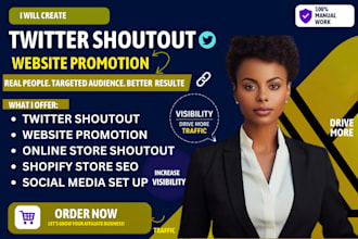 shoutout and promote your website link to a 250m USA UK ca audience
