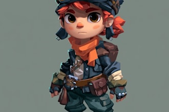 draw 2d game character or 2d game character