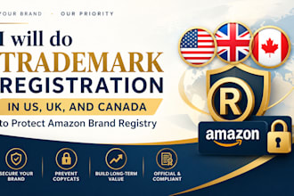 do trademark registration in US, UK, and canada to protect amazon brand registry