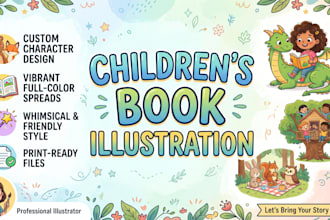 do children book illustration and watercolor illustration