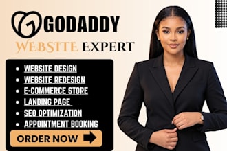 godaddy website design, godaddy website redesign, godaddy website, godaddy SEO