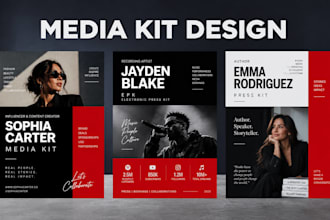 design media kit press kit epk one sheet on canva for influencers artist authors