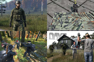 make custom clothing, weapons, gears, and skins for your dayz server