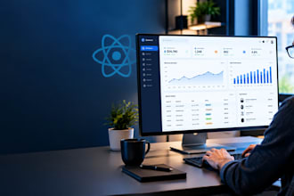 build a modern react web app dashboard or website