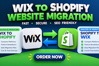 migrate wix to shopify shopify to wix shopify website store migration wix expert