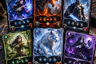 design custom tcg cards trading cards and card game artwork