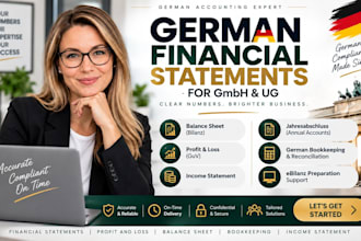 prepare german financial statements, balance sheet, profit and loss for gmbh ug