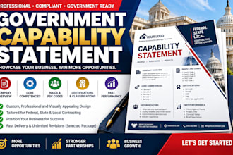 write a professional government contract capability statement