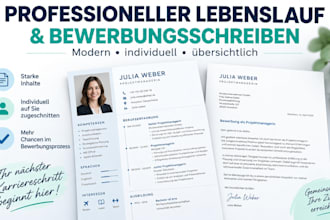 professionelle lebenslaeufe und bewerbungen erstellen
