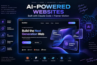 build a stunning ai powered website with claude code and framer motion