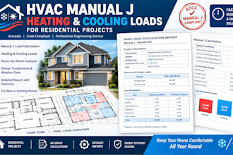 calculate hvac manual j heating and cooling loads for your residential