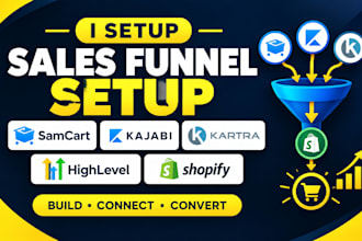 setup samcart kajabi kartra gohighlevel an shopify sales funnels