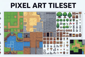 do pixel art tileset sprite sheet rpg maker top down tilemap pixel background