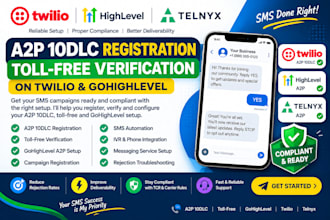 a2p 10dlc registration toll free verification on twilio gohighlevel a2p chatbot