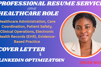 write a professional ats friendly healthcare resume for medical jobs