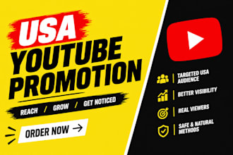 do USA youtube promotion and USA video promotion