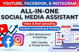 upload and schedule youtube, facebook, and instagram videos