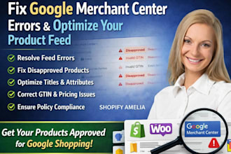fix and optimize product feed google merchant center, fix product feed errors