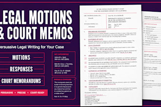 draft persuasive legal motions, responses, or court memorandums