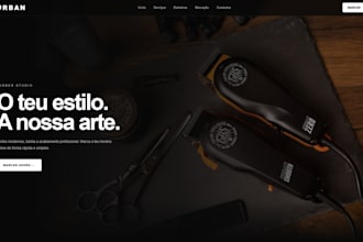 create a modern barber shop website for your business