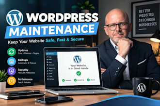 maintain your wordpress website with updates, backups and security