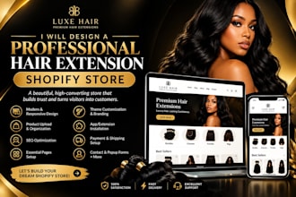design hair extension hair website shopify store hair extension store beauty web