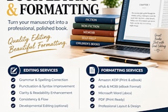 do book editing and developmental editing
