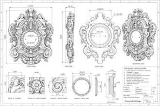 create custom watch dials cad design in vector, cnc watch design and prototype