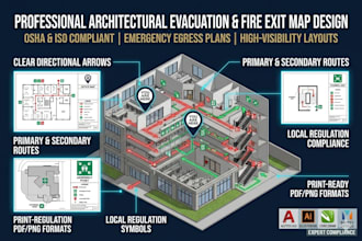 design professional, oshacompliant building evacuation maps