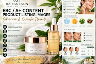 amazon content design ebc product listing images  skincare cosmetic brand