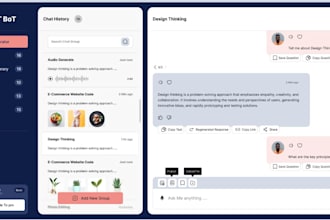 develop ai chatbot, ai web app, saas dashboard and ai assistant development